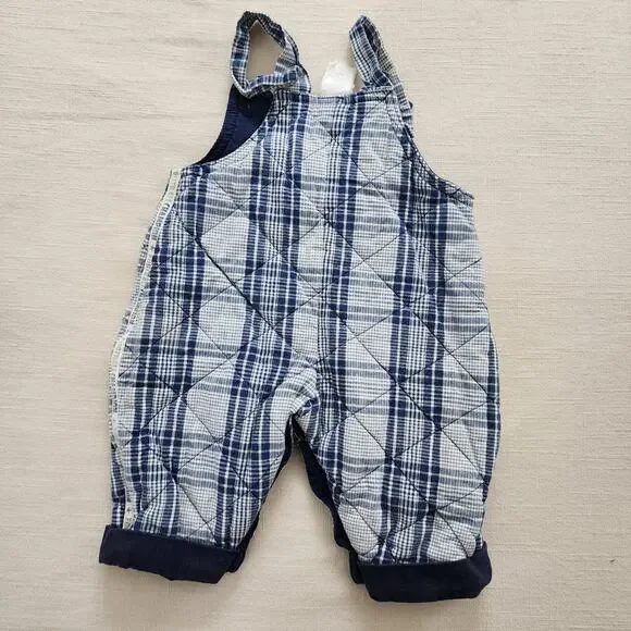Vintage Football Plaid Quilted Overalls 0-3 months - Picture 6 of 6
